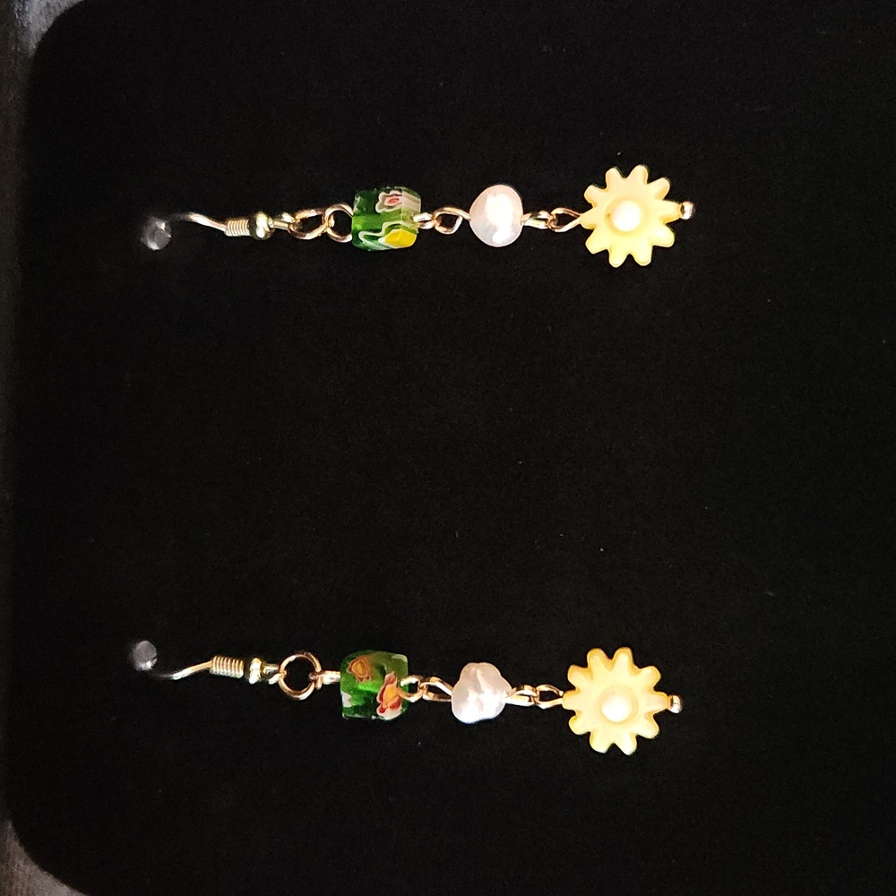 Hand-made pierced earrings